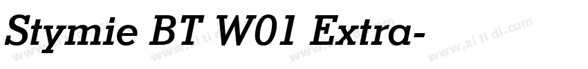 Stymie BT W01 Extra字体转换